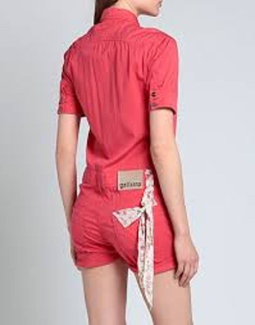🌸 Galliano Archival Coral Utility Romper with Floral Tie Small 🌸